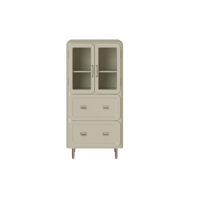 Japanese retro cream vertical cabinet corner household bedroom glass display cabinet
Japanese retro cream vertical cabinet corner household bedroom glass display cabinet