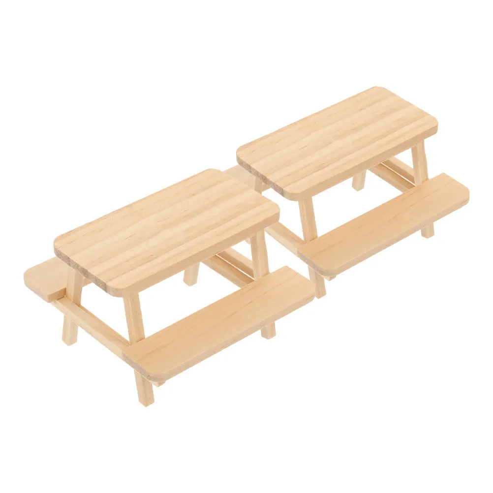 2Pcs Lifelike Mini Picnic Table Chair Set Small Scale Wooden Dollhouse Furniture Miniature Decor for Mini House Layout
2Pcs Lifelike Mini Picnic Table Chair Set Small Scale Wooden Dollhouse Furniture Miniature Decor for Mini House Layout