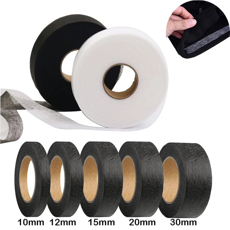 64Meters Black White Double-sided Interlining Adhesive Fabric Clothes Iron On Hem Tape Interlining Web DIY Sewing Accessories
64Meters Black White Double-sided Interlining Adhesive Fabric Clothes Iron On Hem Tape Interlining Web DIY Sewing Accessories