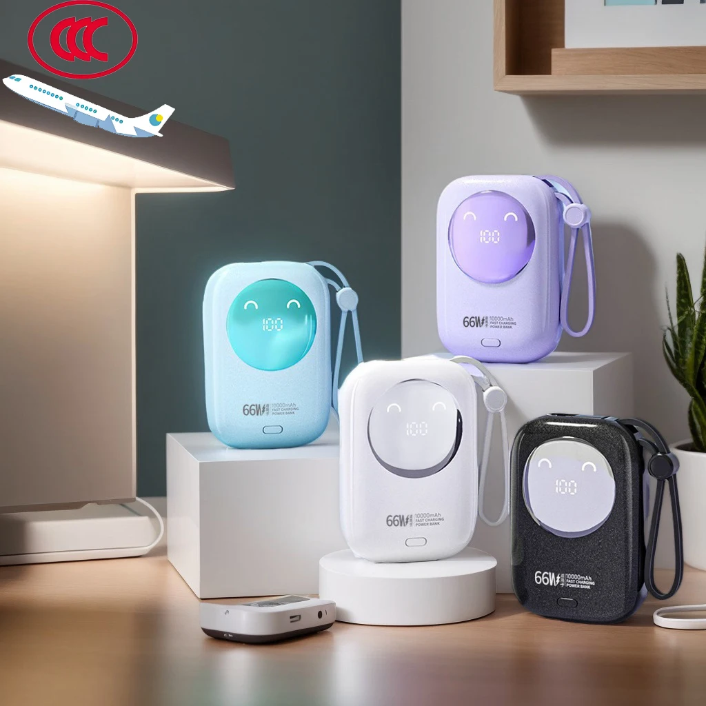 2025 New CCC Standard Mini cute Power Bank 10000mAh Large Capacity Fast Charging Built in Cable Small Portable External Battery
2025 New CCC Standard Mini cute Power Bank 10000mAh Large Capacity Fast Charging Built in Cable Small Portable External Battery
