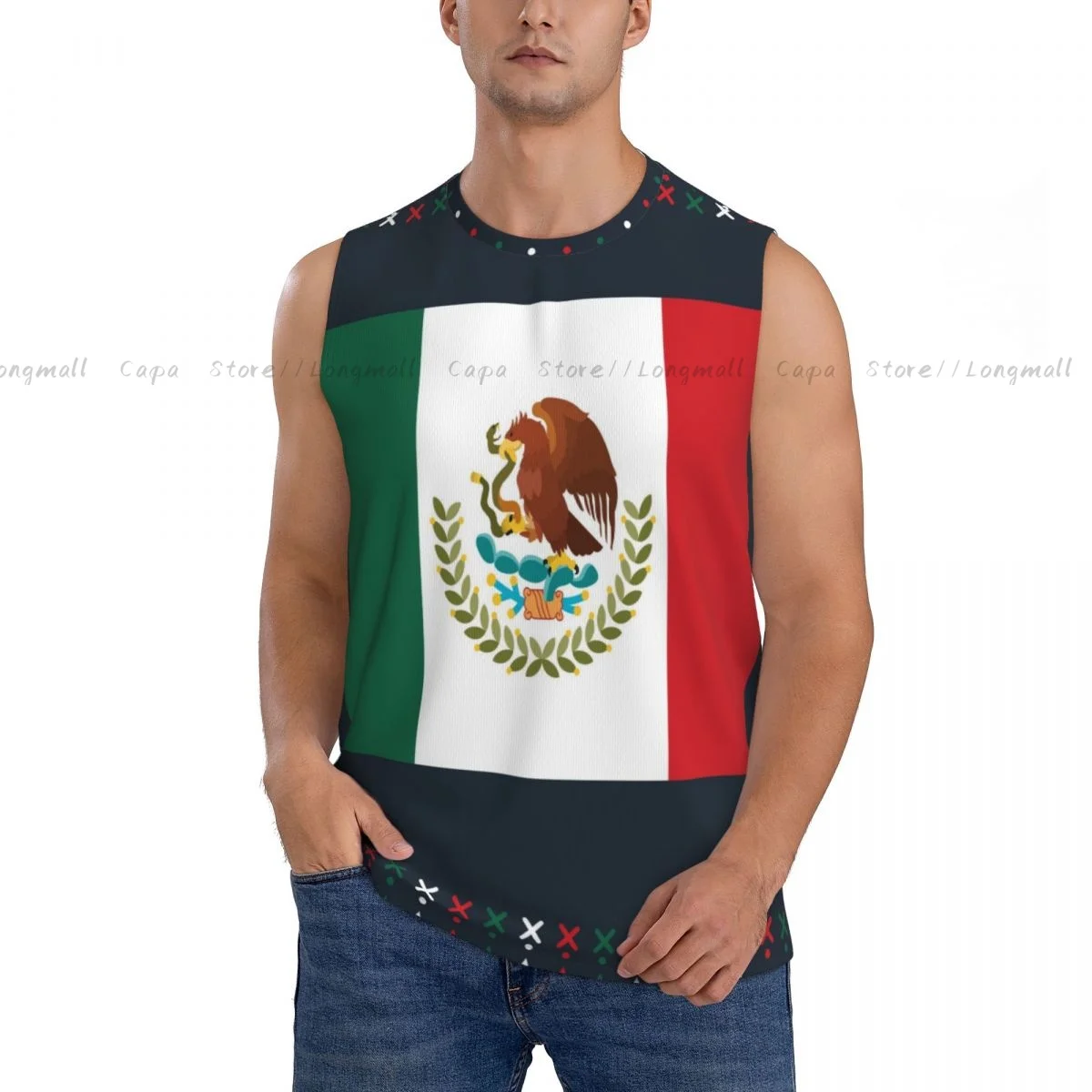 Men's Pullover Shirt Sports Fitness Swimming Running Vest Quick Dry Mexican Flag Design Sleeveless Vest
Men's Pullover Shirt Sports Fitness Swimming Running Vest Quick Dry Mexican Flag Design Sleeveless Vest