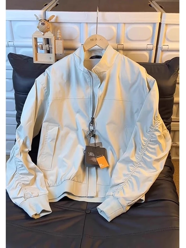 GTLA Beige Men's Flight Jaet Sle Spring Autumn Tee-Proof Stand Collar Windbreaker Outerwear Casual Polyester Fiber
GTLA Beige Men's Flight Jaet Sle Spring Autumn Tee-Proof Stand Collar Windbreaker Outerwear Casual Polyester Fiber