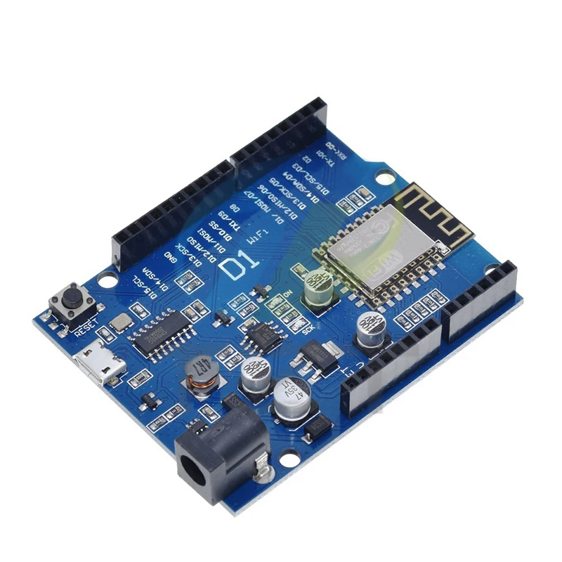 ESP-12E WeMos D1 UNO R3 CH340 CH340G WiFi Development Board Based ESP8266 Shield Smart Electronic PCB For Arduino Compatible IDE
ESP-12E WeMos D1 UNO R3 CH340 CH340G WiFi Development Board Based ESP8266 Shield Smart Electronic PCB For Arduino Compatible IDE
