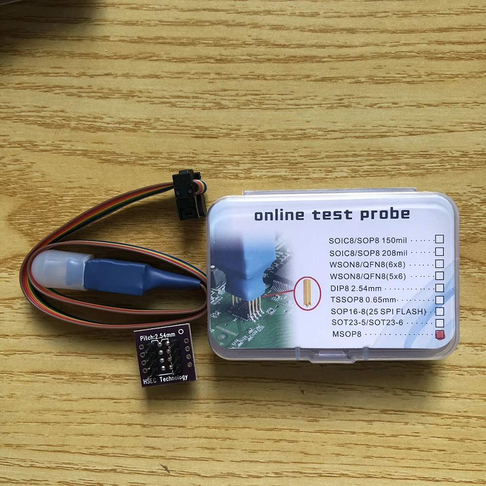 Зонд микрочипа MSOP8 TVSP8, патч, плотный штифт, горение, чтение, запись, пружинный наперсток, автомобильный 8-контактный, шаг 0,65 мм для Digiprog
Зонд микрочипа MSOP8 TVSP8, патч, плотный штифт, горение, чтение, запись, пружинный наперсток, автомобильный 8-контактный, шаг 0,65 мм для Digiprog