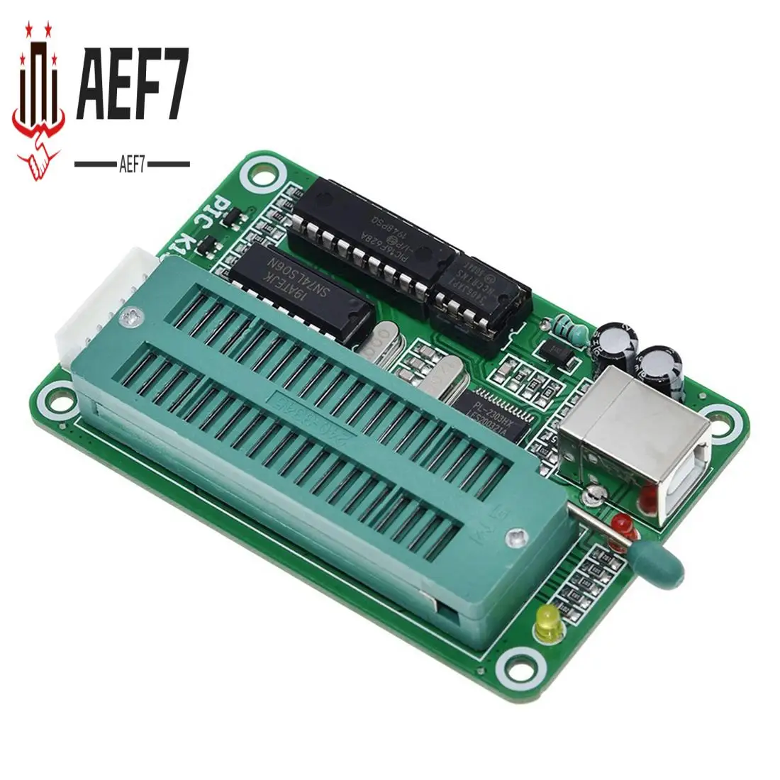 Программатор AEF7-PIC K150 Microchip PIC MCU Microcore Burner USB-загрузчик с USB-кабелем
Программатор AEF7-PIC K150 Microchip PIC MCU Microcore Burner USB-загрузчик с USB-кабелем