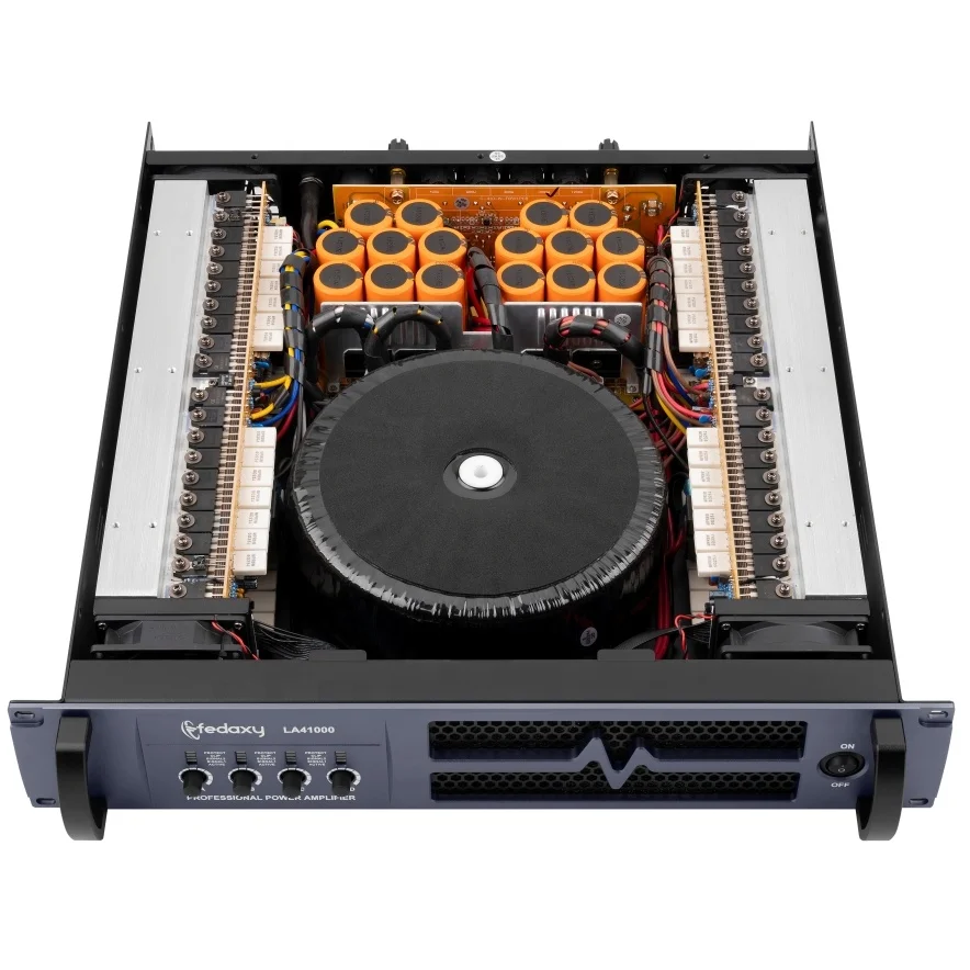 Public Address Amplifier Board 4Channel 1000Watts Class H 2U 1500W 2500W Karaoke Hifi Integrated Amplifier
Public Address Amplifier Board 4Channel 1000Watts Class H 2U 1500W 2500W Karaoke Hifi Integrated Amplifier