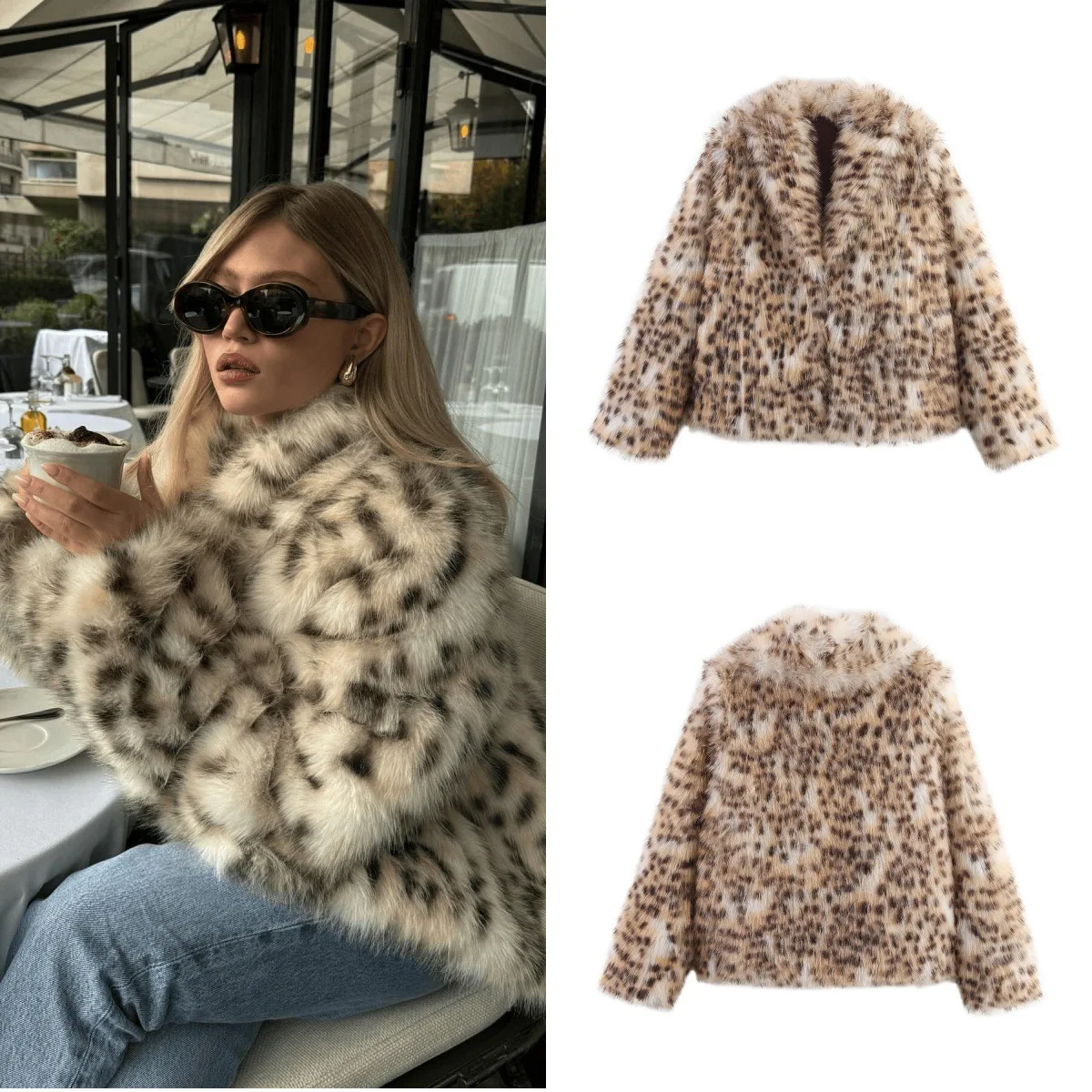 Lady Leopard Print Lapel Fur Coat Women Elegant Single Breasted Loose Jacket Fashionable Daily Commuting Office Outerwear
Lady Leopard Print Lapel Fur Coat Women Elegant Single Breasted Loose Jacket Fashionable Daily Commuting Office Outerwear