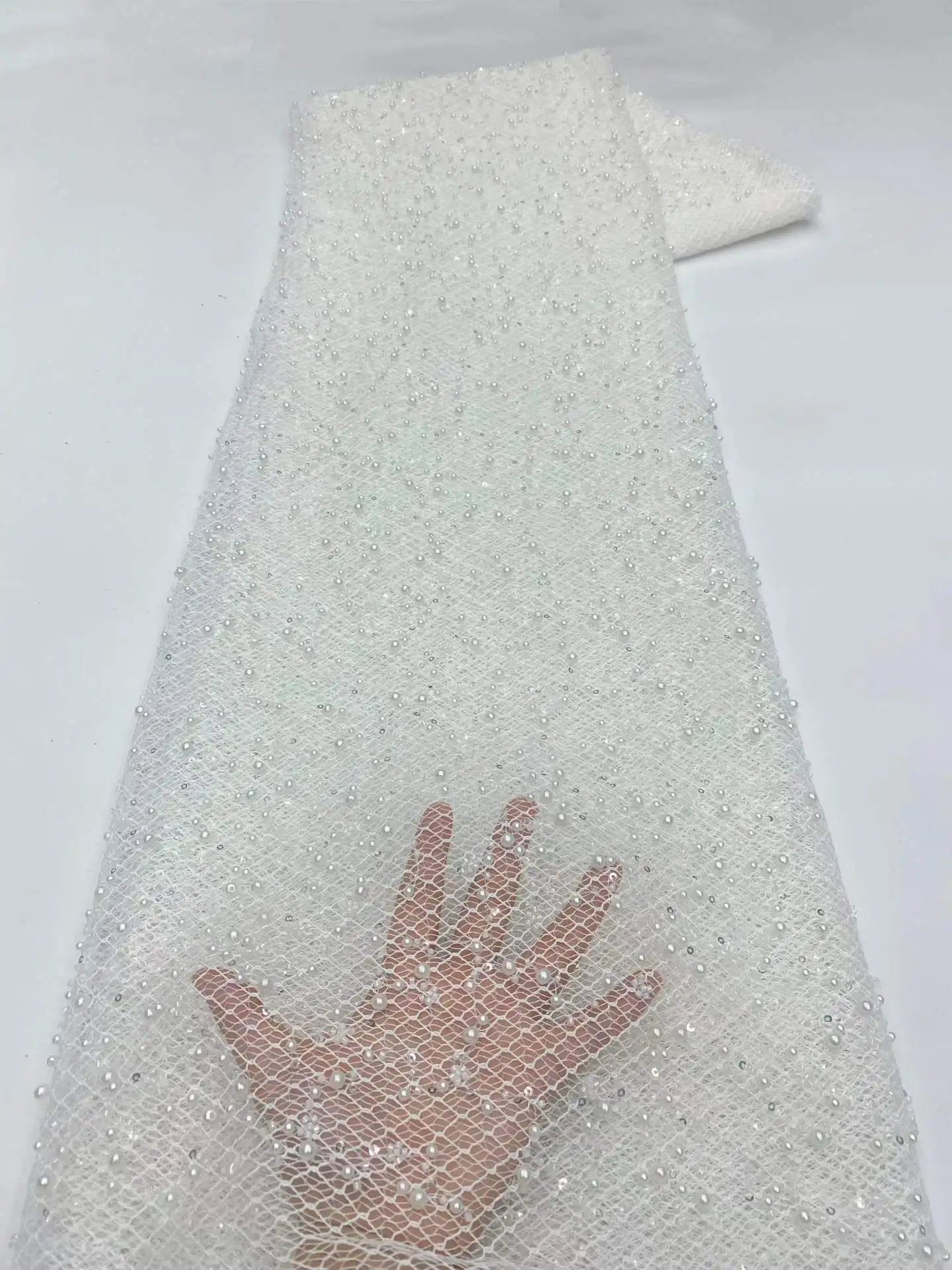 French African 3D Lace Fabric 2026 with Beaded High Quality Embroidery for Women Wedding Dress Nigerian Lace Mesh Fabric AXZ6487
French African 3D Lace Fabric 2026 with Beaded High Quality Embroidery for Women Wedding Dress Nigerian Lace Mesh Fabric AXZ6487