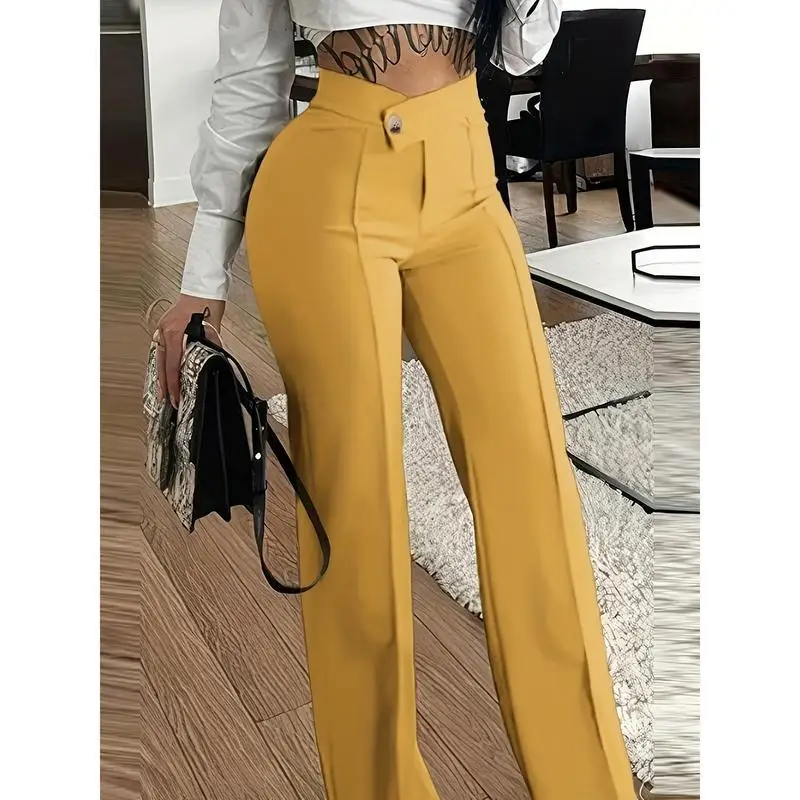 High Waist Straight Leg Pants Women's Casual Trousers Neutral Style Comfortable Harlan Pants Other Material 100% Spring 2026
High Waist Straight Leg Pants Women's Casual Trousers Neutral Style Comfortable Harlan Pants Other Material 100% Spring 2026