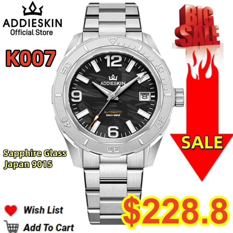 ADDIESKIN Man Watch Luxury Watches 100M Waterproof Sapphire Glass Stainless Steel BGW9 Super Luminous Man Mechanical Watches
ADDIESKIN Man Watch Luxury Watches 100M Waterproof Sapphire Glass Stainless Steel BGW9 Super Luminous Man Mechanical Watches
