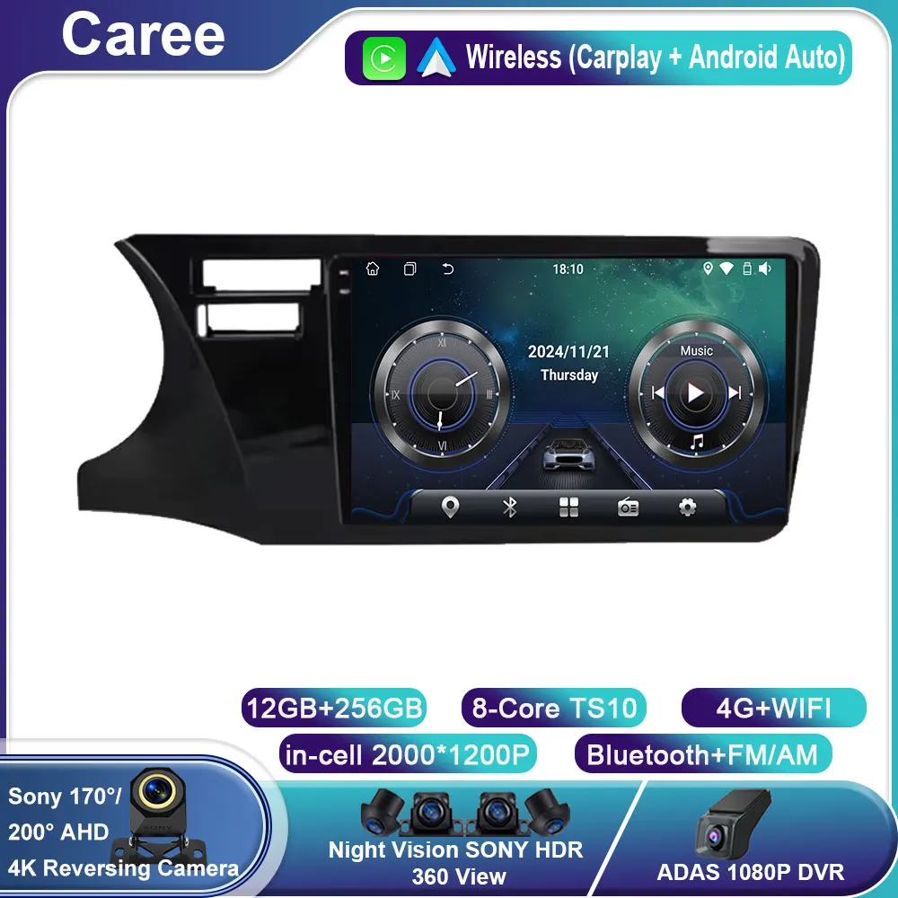 For Honda City 2014 2015 2016 2017 2018 2019 Android 14 Car Radio GPS Navi DSP IPS QLED Screen Car Player WIFI BT 4G Head unit
For Honda City 2014 2015 2016 2017 2018 2019 Android 14 Car Radio GPS Navi DSP IPS QLED Screen Car Player WIFI BT 4G Head unit