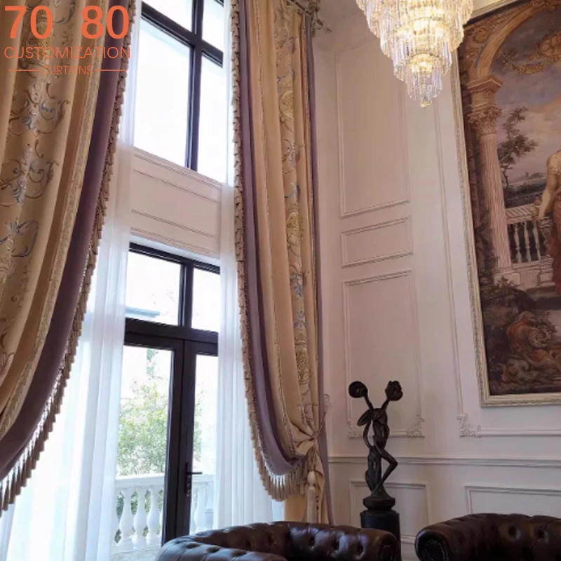 High-end Palace Princess Style Velvet Embroidery Purple Flannelette Curtains for Living Room Bedroom Decoration Finished Villa
High-end Palace Princess Style Velvet Embroidery Purple Flannelette Curtains for Living Room Bedroom Decoration Finished Villa