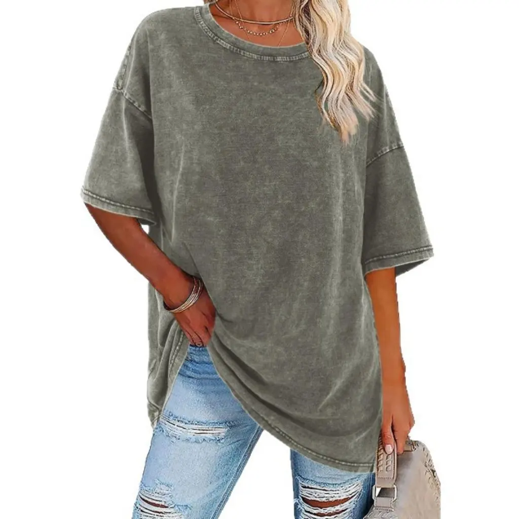 Summer New Loose round Neck Short-Sleeved T-Shirt Women's Casual Cotton Top European And American Style Fashion Export Quality
Summer New Loose round Neck Short-Sleeved T-Shirt Women's Casual Cotton Top European And American Style Fashion Export Quality
