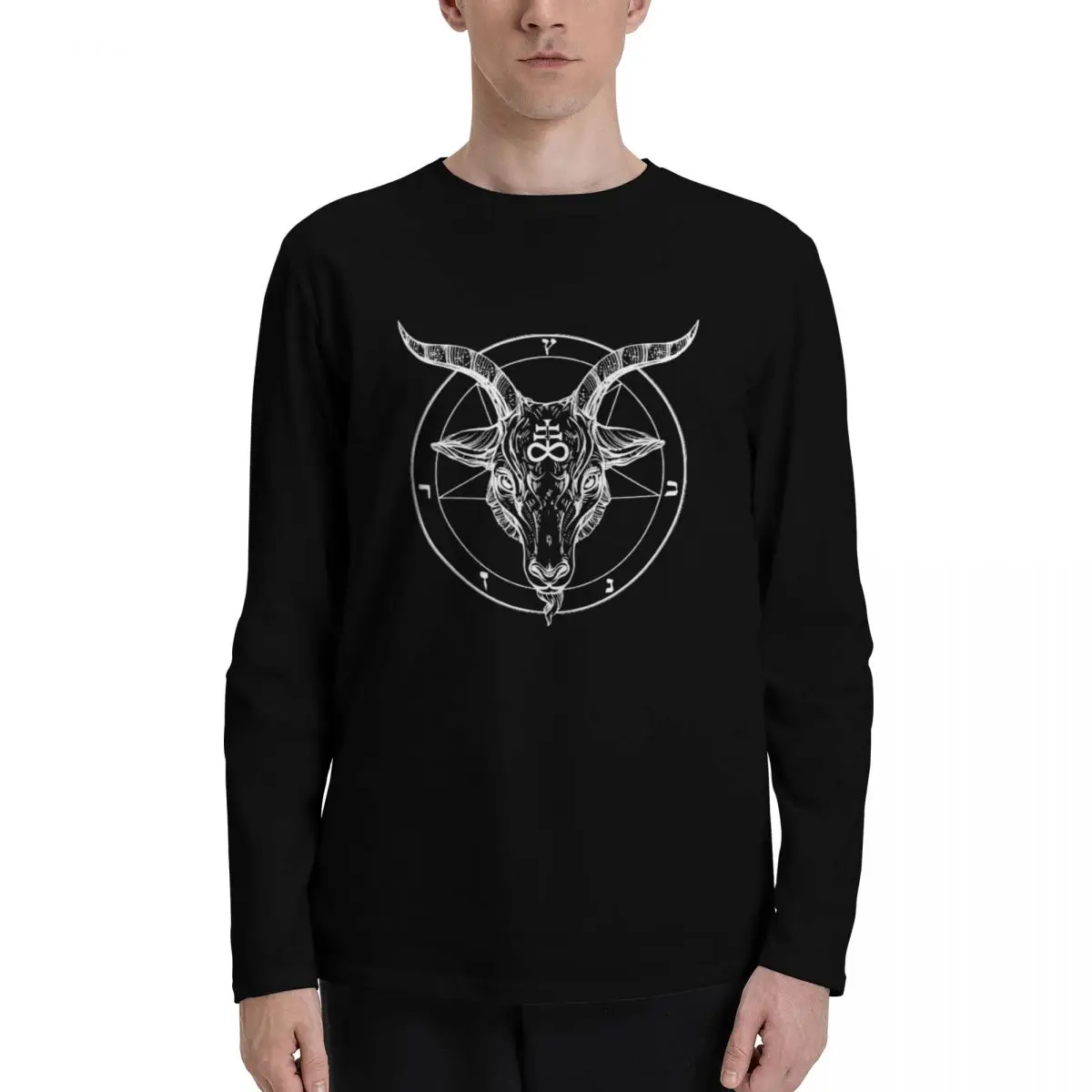 Трендовая Мужская футболка Baphomet_Goat _ Head с длинным рукавом, облегающая, дышащий комфорт, идеально подходит для повседневной носки и занятий спортом.
Трендовая Мужская футболка Baphomet_Goat _ Head с длинным рукавом, облегающая, дышащий комфорт, идеально подходит для повседневной носки и занятий спортом.