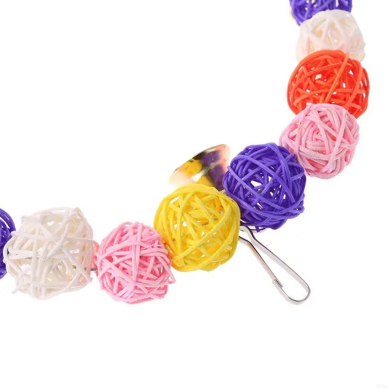 31KA Parrot Chewing Toy Rattan Balls with Ringing Colorful Entertainment for Parakeet Conure Easy to Hang
31KA Parrot Chewing Toy Rattan Balls with Ringing Colorful Entertainment for Parakeet Conure Easy to Hang