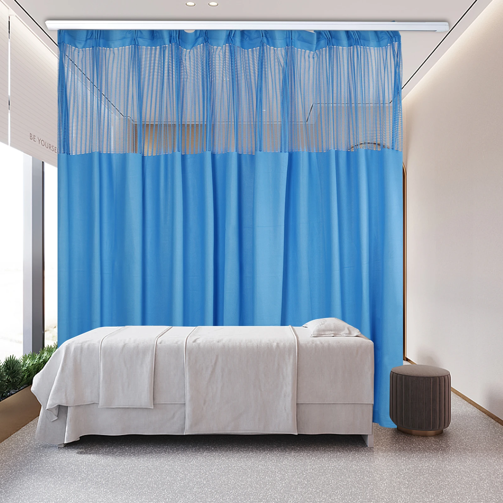 12ft Wide X 8ft Tall Blue Room Divider Curtain, 0.04in Thick Privacy Curtain with Mesh Top and 24 Hooks for SPA, School, Nursery
12ft Wide X 8ft Tall Blue Room Divider Curtain, 0.04in Thick Privacy Curtain with Mesh Top and 24 Hooks for SPA, School, Nursery