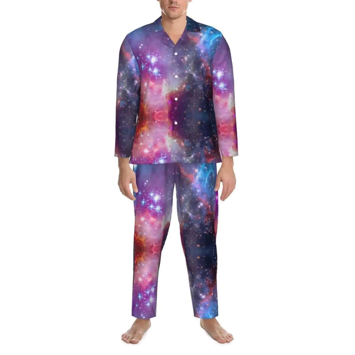 Super Galaxy Sky Pajamas Men Colorful Space Print Cute Soft Daily Sleepwear Spring Two Piece Casual Oversize Graphic Pajama Set
Super Galaxy Sky Pajamas Men Colorful Space Print Cute Soft Daily Sleepwear Spring Two Piece Casual Oversize Graphic Pajama Set