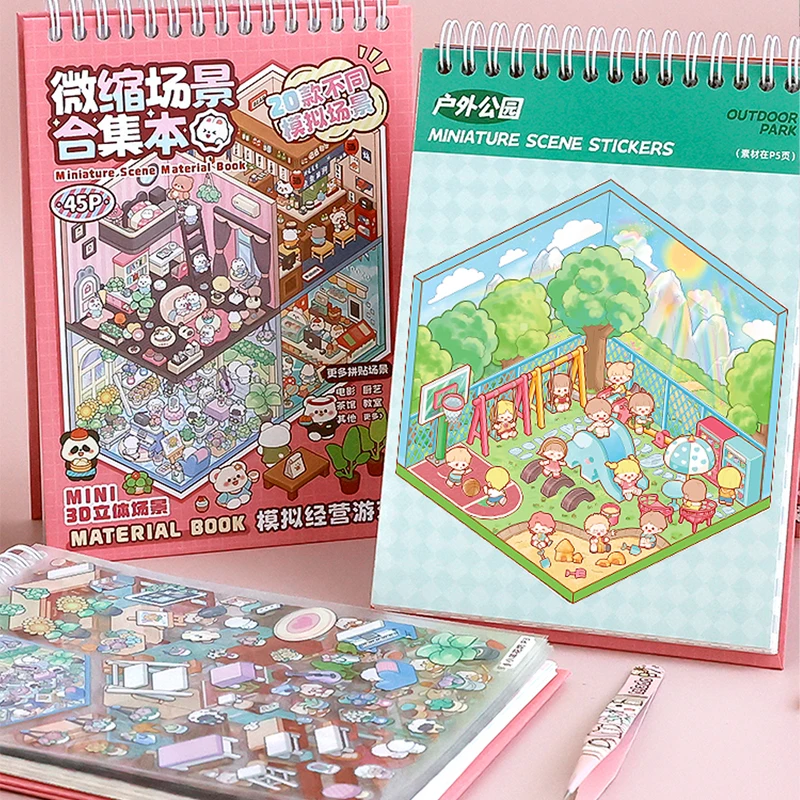 20pcs 20 in 1 Cartoon Landscape Sticker Book 3D DIY Sticker Pocket Cabin Scene Book Handheld Booklets Festival Gift for Kids
20pcs 20 in 1 Cartoon Landscape Sticker Book 3D DIY Sticker Pocket Cabin Scene Book Handheld Booklets Festival Gift for Kids