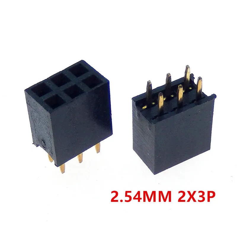 50PCS 2X3 PIN Double row Straight FEMALE PIN HEADER 2.54MM PITCH Strip Connector Socket 2*3 3p 3 PIN 3PIN FOR PCB BOARD
50PCS 2X3 PIN Double row Straight FEMALE PIN HEADER 2.54MM PITCH Strip Connector Socket 2*3 3p 3 PIN 3PIN FOR PCB BOARD