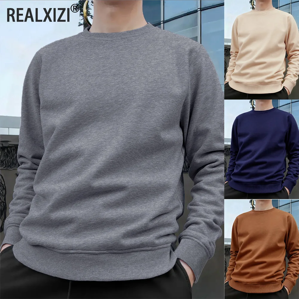 Men's Crew Neck Pullover Solid Color Large Sweatshirts Spring Autumn Outdoor Jogging Tops Men Casual Hoodies Streetwear
Men's Crew Neck Pullover Solid Color Large Sweatshirts Spring Autumn Outdoor Jogging Tops Men Casual Hoodies Streetwear