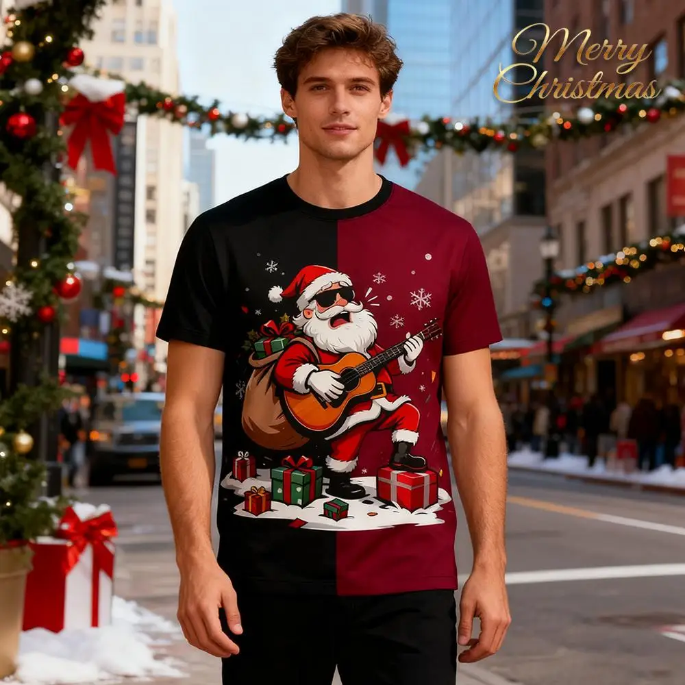 Unique Funny Santa Claus 3D Print T-shirt Festival Fashion Trendy Short-sleeved Tops Unisex Christmas Outdoor Casual Streetwear
Unique Funny Santa Claus 3D Print T-shirt Festival Fashion Trendy Short-sleeved Tops Unisex Christmas Outdoor Casual Streetwear
