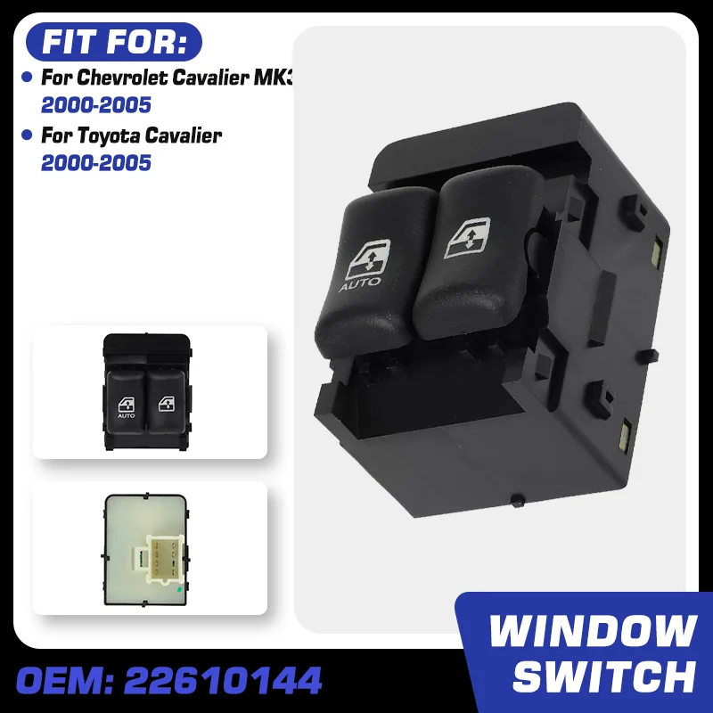 For Chevrolet Cavalier MK3 Toyota Cavalier 2000 2001 2002 2003 2004 2005 Electric Power Window Control Switch Button 22610144
For Chevrolet Cavalier MK3 Toyota Cavalier 2000 2001 2002 2003 2004 2005 Electric Power Window Control Switch Button 22610144