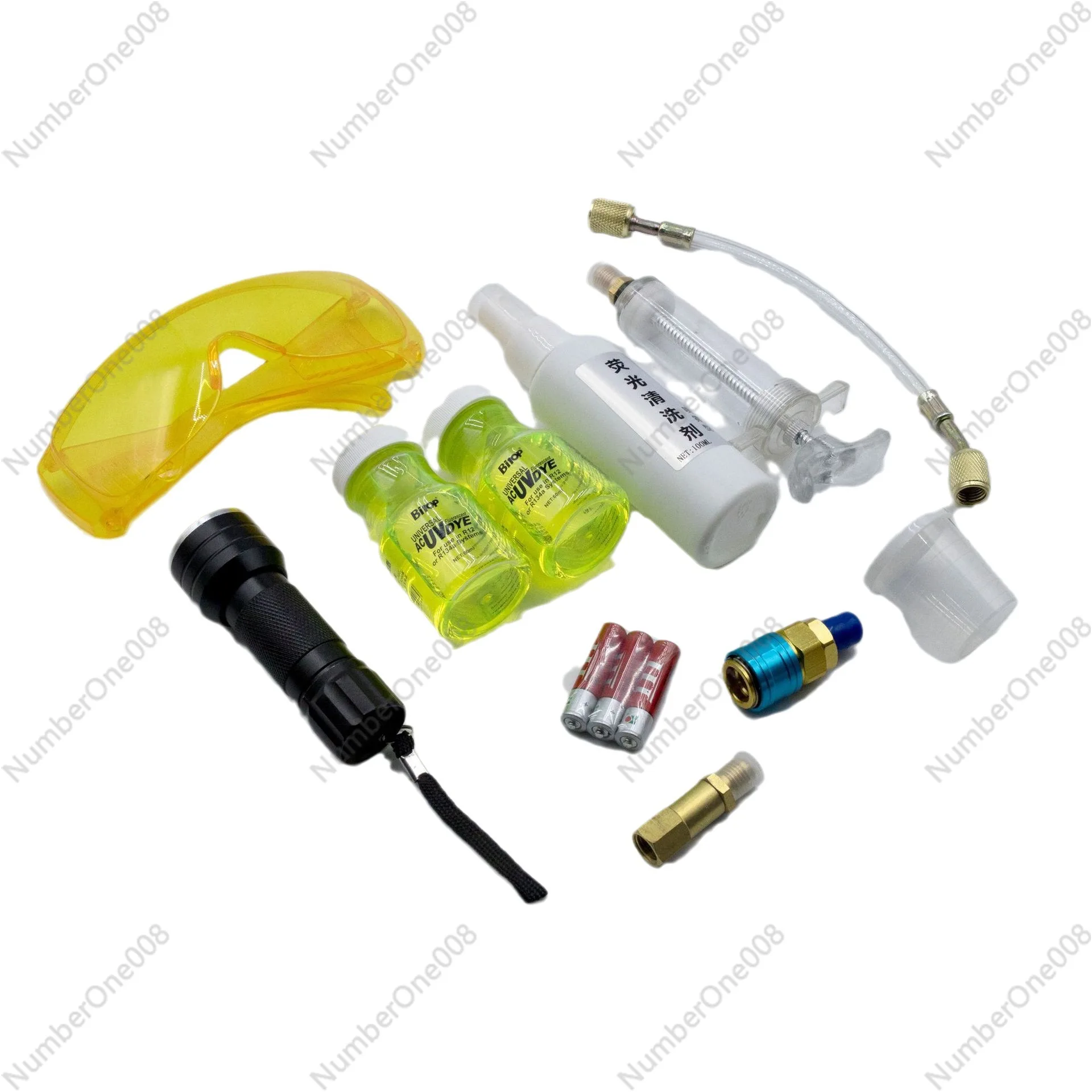 Automobile air conditioning system maintenance equipment fluorescent leak detection tool uv flashlight fluorescent agent
Automobile air conditioning system maintenance equipment fluorescent leak detection tool uv flashlight fluorescent agent