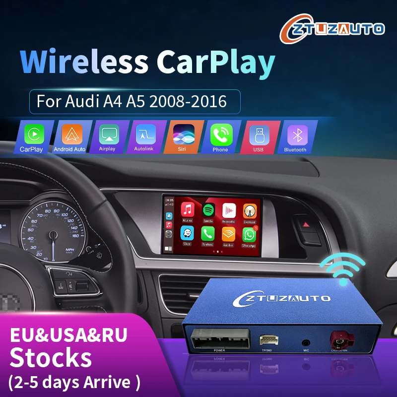 Беспроводной автомобильный интерфейс Apple CarPlay Android для Audi A4 A5 B8 2008-2016, с Mirror Link AirPlay Car Play Navi
Беспроводной автомобильный интерфейс Apple CarPlay Android для Audi A4 A5 B8 2008-2016, с Mirror Link AirPlay Car Play Navi