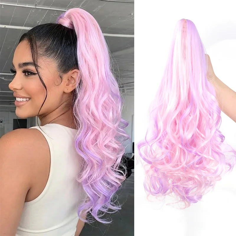 Claw Clip Ponytail Extension Ombre Pastel Curly Wave Synthetic Hairpiece Rainbow Fake Pony Tail for Women Cosplay Daily Wear
Claw Clip Ponytail Extension Ombre Pastel Curly Wave Synthetic Hairpiece Rainbow Fake Pony Tail for Women Cosplay Daily Wear