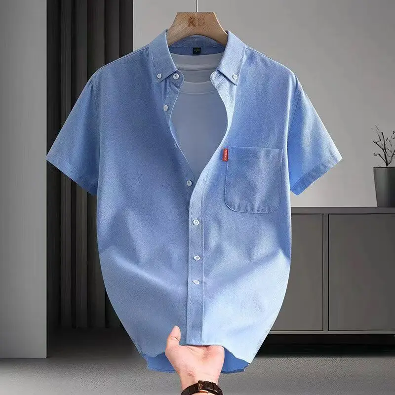 100% Cotton Men's Oxford Shirts Short Sleeve Solid Color Turn Down Collar Regular Fit Daily Men Clothing Button-down White Shirt
100% Cotton Men's Oxford Shirts Short Sleeve Solid Color Turn Down Collar Regular Fit Daily Men Clothing Button-down White Shirt