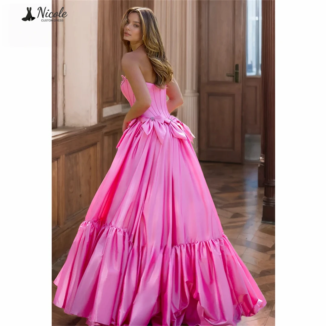 Nicole Satin Cloth Evening Dresses Woman Elegant Party Dresses 2025 Women's Prom Dress Luxury Line A Custom Made Off-shoulder
Nicole Satin Cloth Evening Dresses Woman Elegant Party Dresses 2025 Women's Prom Dress Luxury Line A Custom Made Off-shoulder