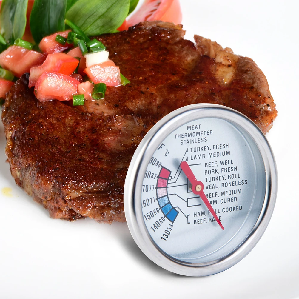 Meat Thermometer Stainless Steel Kitchen Probe Silver Pointer Waterproof Grade Safe Steak Beef Cooking Supplies
Meat Thermometer Stainless Steel Kitchen Probe Silver Pointer Waterproof Grade Safe Steak Beef Cooking Supplies