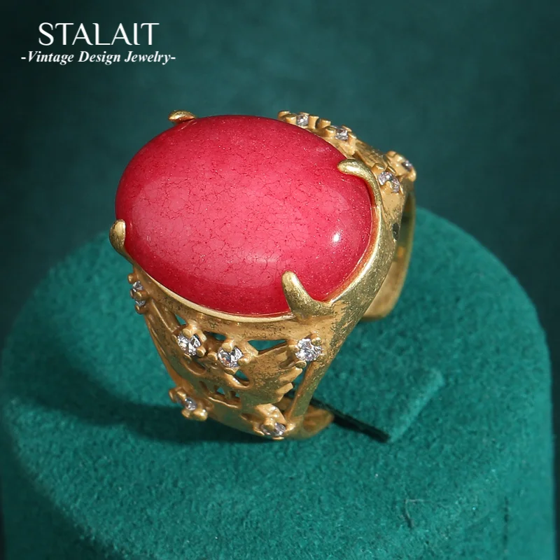 Vintage Elliptical Antique Jewelry Ring Dopamine Rouge Pink Glass Oval Gold Color Accessories for Women Mother Luxury New Item
Vintage Elliptical Antique Jewelry Ring Dopamine Rouge Pink Glass Oval Gold Color Accessories for Women Mother Luxury New Item