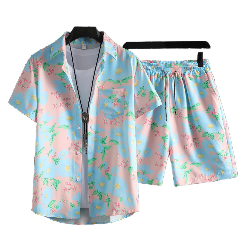 Fashion Youthful Hawaii floral leaf colorful 3D Print shirt +Shorts Short Sleeve Flip collar shirts half pants Two Piece Set
Fashion Youthful Hawaii floral leaf colorful 3D Print shirt +Shorts Short Sleeve Flip collar shirts half pants Two Piece Set
