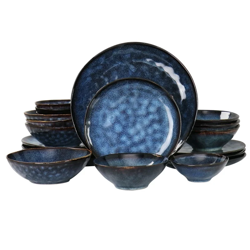 20 Piece Multicolor Stoneware Dinnerware Set Service 4 Reactive Glaze Dishwasher Microwave Safe Bowls Plates
20 Piece Multicolor Stoneware Dinnerware Set Service 4 Reactive Glaze Dishwasher Microwave Safe Bowls Plates