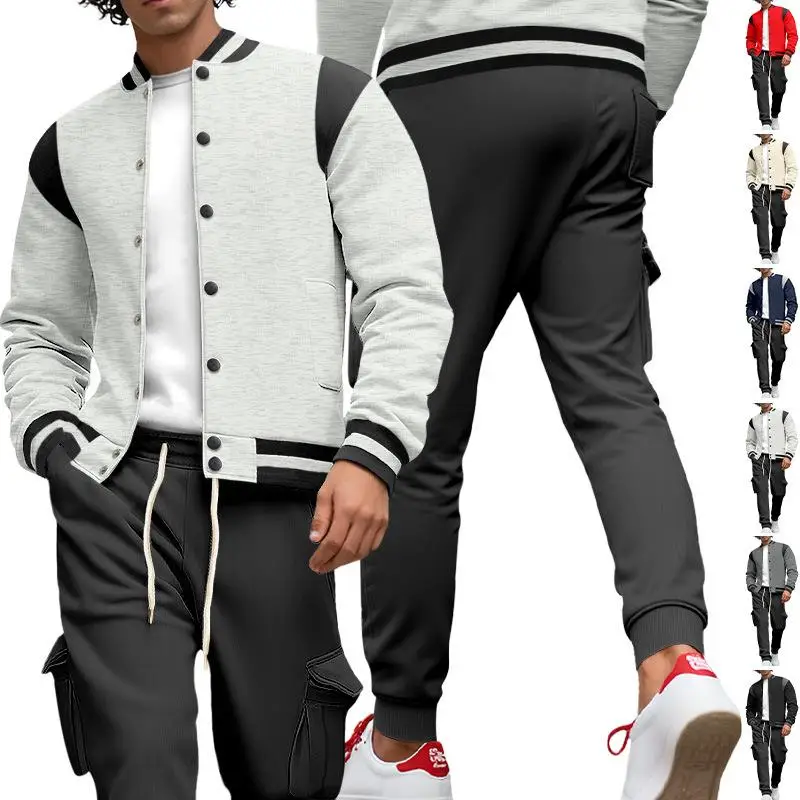 American Style Fleece Lined Casual Baseball Jacket Stand Collar Open Cardigan Heavy Weight High Street Men's Autumn Set
American Style Fleece Lined Casual Baseball Jacket Stand Collar Open Cardigan Heavy Weight High Street Men's Autumn Set