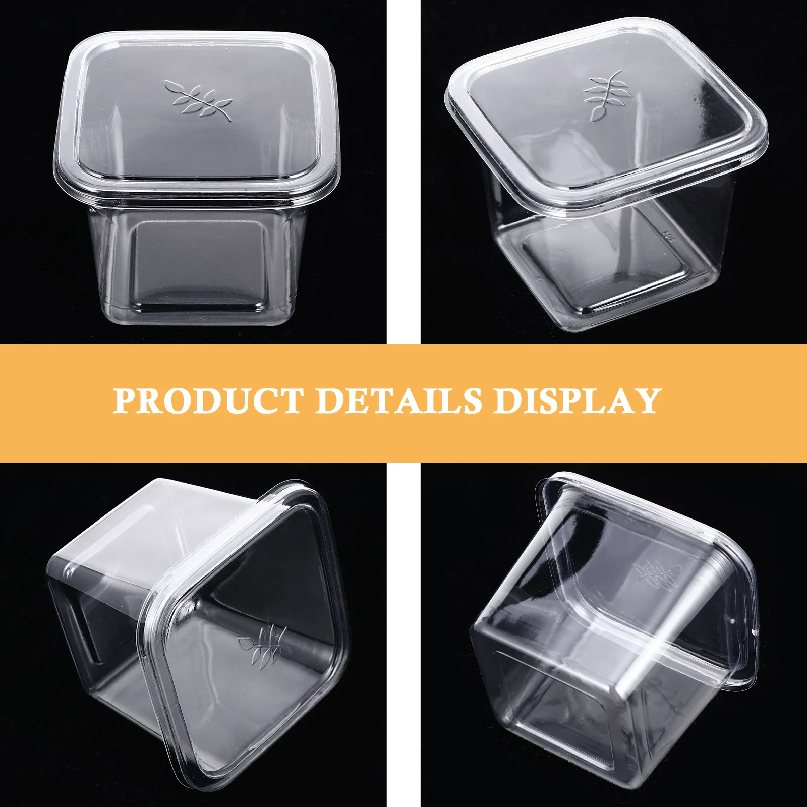 50 Sets Disposable Mousse Cups Dessert Storage Elegant PET Transparent Thickened Cube Dust Proof Kitchen Bar Supplies
50 Sets Disposable Mousse Cups Dessert Storage Elegant PET Transparent Thickened Cube Dust Proof Kitchen Bar Supplies