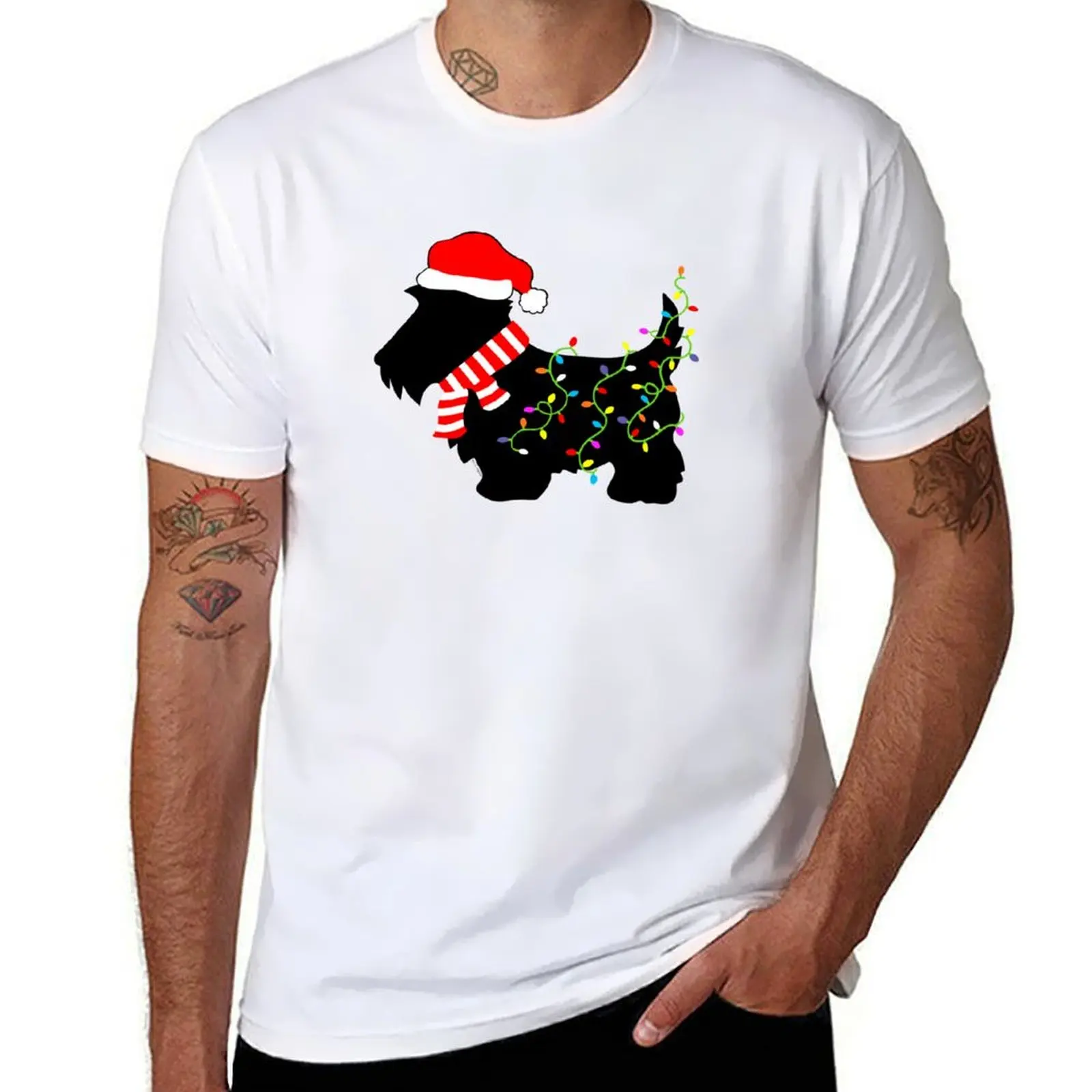 Christmas Scottie Dog With Lights T-Shirt vintage essential t shirt plus size clothes Men's clothing
Christmas Scottie Dog With Lights T-Shirt vintage essential t shirt plus size clothes Men's clothing