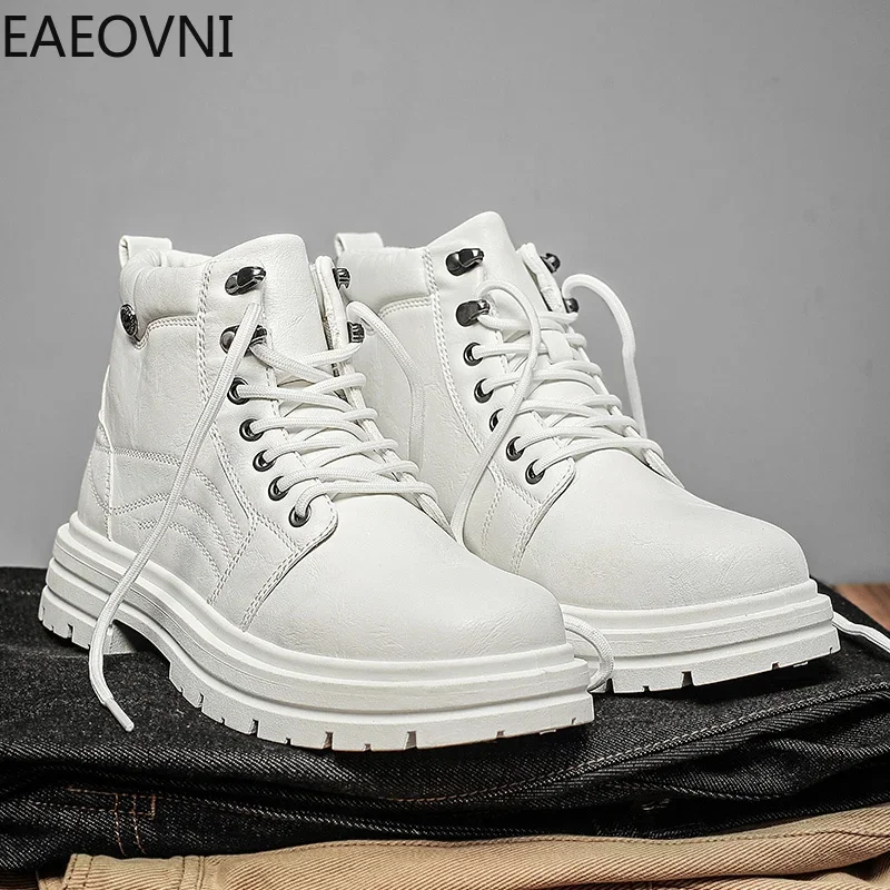 New Style Man Ankle White Boots Non-slip Safety Shoes Winter Plus Cotton Casual Mans Shoe Fashion Male Boot Trendy All-match
New Style Man Ankle White Boots Non-slip Safety Shoes Winter Plus Cotton Casual Mans Shoe Fashion Male Boot Trendy All-match