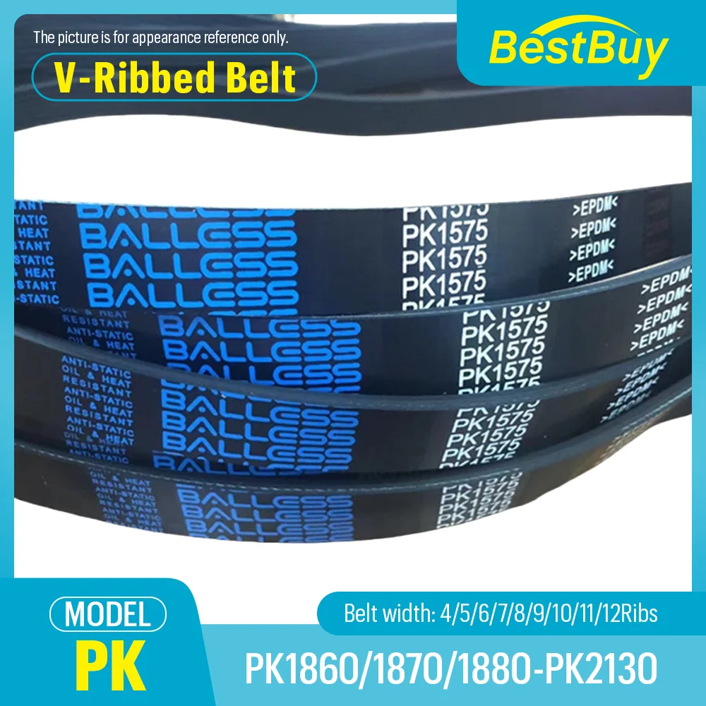 Industrial Transmission PK Multi-Wedge Belt 4-12 Ribs Closed-Loop Suitable for PK1860-PK2130 Free Shipping
Industrial Transmission PK Multi-Wedge Belt 4-12 Ribs Closed-Loop Suitable for PK1860-PK2130 Free Shipping