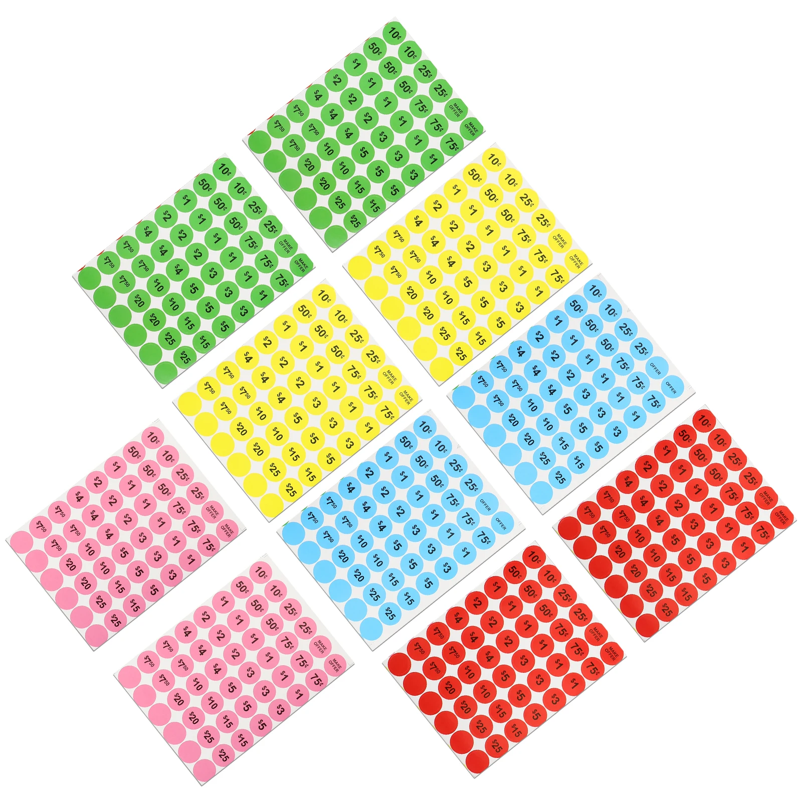 480pcs Price Stickers Round Neon Colors Sale Tags Pre Printed Labels for Small Business Shop Retail Stores Market Supermarkets
480pcs Price Stickers Round Neon Colors Sale Tags Pre Printed Labels for Small Business Shop Retail Stores Market Supermarkets
