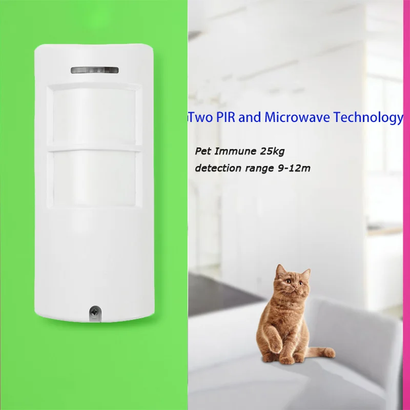 Wired Outdoor Waterproof Pet Immunity Microwave & Infrared Motion Sensor Detector for Smartlife House Security Protection
Wired Outdoor Waterproof Pet Immunity Microwave & Infrared Motion Sensor Detector for Smartlife House Security Protection