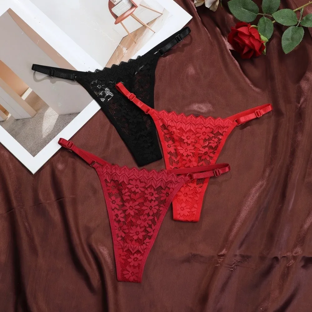 Comfortable Low Waist Lace Flower Thongs Soft Traceless Adjustable Belt Briefs Lingerie Underpants Sheer T-back Panties Girls
Comfortable Low Waist Lace Flower Thongs Soft Traceless Adjustable Belt Briefs Lingerie Underpants Sheer T-back Panties Girls