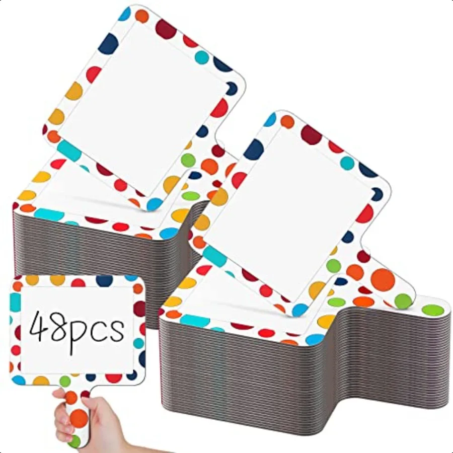 48 Pieces Dry Erase Whiteboard Paddle Double Side Handheld Whiteboard Dry Erase Answer Paddle Small for Classroom Students Bidd
48 Pieces Dry Erase Whiteboard Paddle Double Side Handheld Whiteboard Dry Erase Answer Paddle Small for Classroom Students Bidd