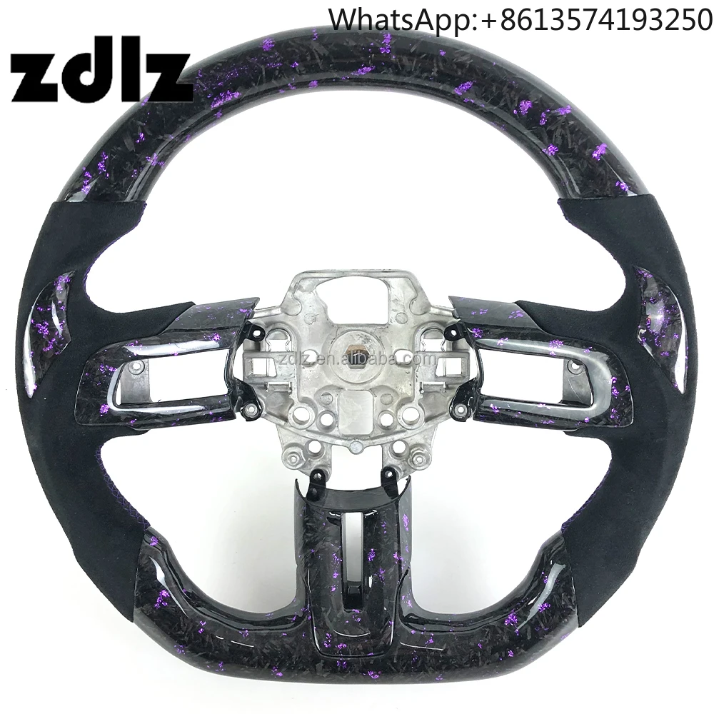 For Ford Mustang GT 2018 2019 2020 2021 2022 Customized Black Suede Leather Purple Powder Forged Carbon Fiber Steering Wheel
For Ford Mustang GT 2018 2019 2020 2021 2022 Customized Black Suede Leather Purple Powder Forged Carbon Fiber Steering Wheel