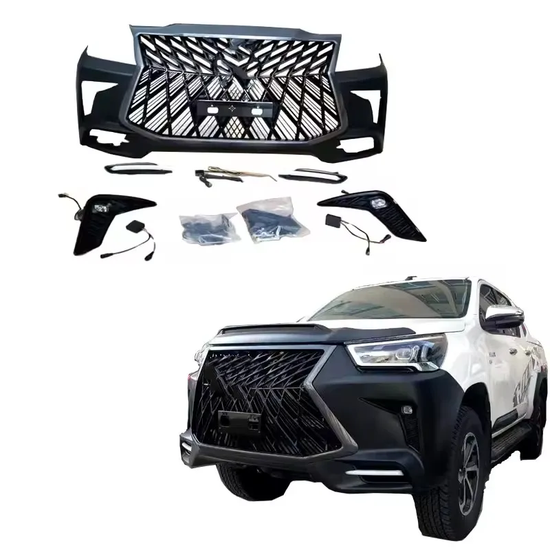 New KLT AUTO FRONT BUMPER FACELIFT BODY KIT For 2020 2021 Hilux REVO ROCCO UPGRADE To LEXUS LOOK
New KLT AUTO FRONT BUMPER FACELIFT BODY KIT For 2020 2021 Hilux REVO ROCCO UPGRADE To LEXUS LOOK