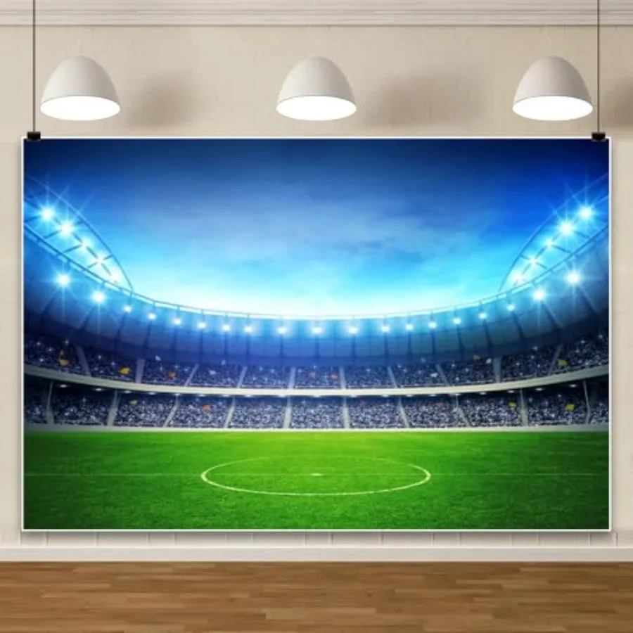 10X8ft Soccer Field Backdrop Stadium Night Spotlight Photography Background for Soccer Themed Boy Birthday Party Football Match
10X8ft Soccer Field Backdrop Stadium Night Spotlight Photography Background for Soccer Themed Boy Birthday Party Football Match