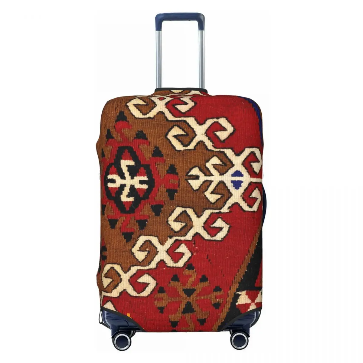 Винтажный чехол для чемодана в стиле килим, навахо, персидский ковер, эластичный, богемный, турецкий, этнический, с узорами, защитный чехол для багажа
Винтажный чехол для чемодана в стиле килим, навахо, персидский ковер, эластичный, богемный, турецкий, этнический, с узорами, защитный чехол для багажа