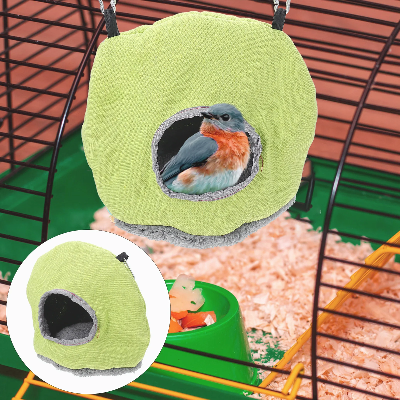 Round Warm Hanging Bird Nest Parrot Bed House Tent Indoor Outdoor Premium Rest Hammock for Parrot Random Color Size M
Round Warm Hanging Bird Nest Parrot Bed House Tent Indoor Outdoor Premium Rest Hammock for Parrot Random Color Size M
