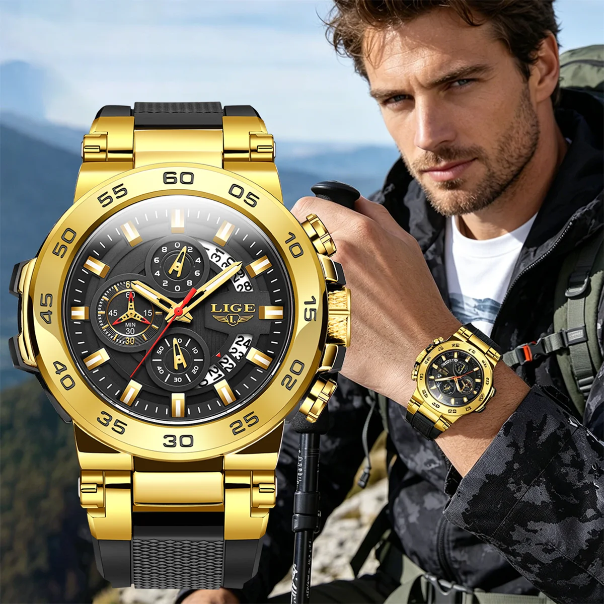 LIGE Casual Military Man Watch Fashion Waterproof Luminous Date Quartz Watch for Men Big Dial Silicone Wristwatches Reloj Hombre
LIGE Casual Military Man Watch Fashion Waterproof Luminous Date Quartz Watch for Men Big Dial Silicone Wristwatches Reloj Hombre